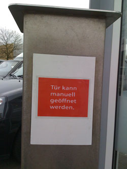 Kein Kartenleser, nirgends Schild