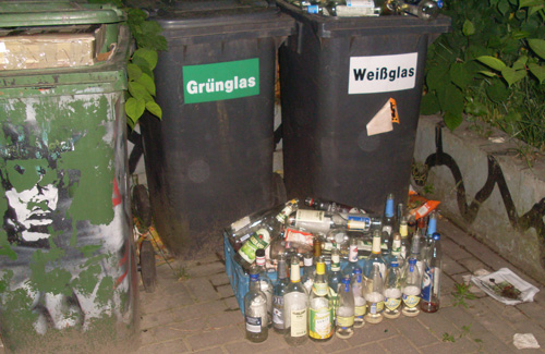 Wer rechnen kann, ist schneller betrunken Altglas